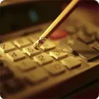 up close image of a calculator