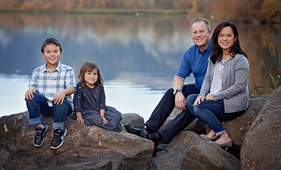 Dr. Le, Dr. Savko and their family